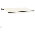 Auvent automatique avec capteur de vent et LED 450x300 cm Crème