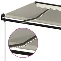 Auvent automatique avec capteur de vent et LED 450x300 cm Crème