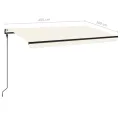 Auvent automatique avec capteur de vent et LED 450x300 cm Crème