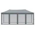 Tente de réception pliable avec parois Anthracite 3x6 m