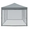 Tente de réception pliable avec parois Anthracite 3x6 m