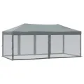 Tente de réception pliable avec parois Anthracite 3x6 m