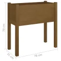 Jardinière Marron miel 70x31x70 cm Bois de pin massif