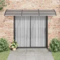 Auvent de porte Noir 300x100 cm Polycarbonate