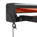 Auvent rétractable orange et marron 3x2,5 m tissu et aluminium