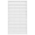Armoire à CD Blanc brillant 102x16x177,5 cm Bois d'ingénierie