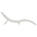 Chaise longue blanc 184x55x64 cm bois massif d'acacia