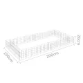 Lit surélevé à gabion Acier galvanisé 200x100x20 cm