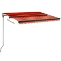 Auvent automatique sur pied 300x250 cm Orange/marron