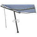 Auvent automatique sur pied 300x250 cm Bleu/Blanc