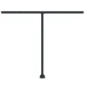 Jeu de poteaux d'auvent anthracite 300x245 cm fer