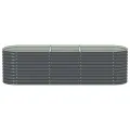 Lit surélevé de jardin 320x80x81 cm Acier galvanisé Gris