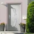 Porte d'entrée Blanc 88x200 cm PVC