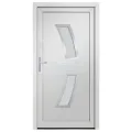 Porte d'entrée Blanc 88x200 cm PVC