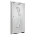 Porte d'entrée Blanc 88x200 cm PVC