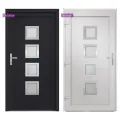 Porte d'entrée anthracite 108x200 cm PVC