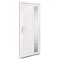 Porte d'entrée Blanc 98x208 cm PVC