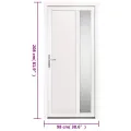 Porte d'entrée Blanc 98x208 cm PVC