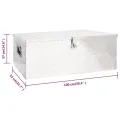 Boîte de rangement Argenté 100x55x37 cm Aluminium