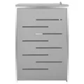 Abri pour quatre poubelles 276,5x77,5x112,5 cm Inox
