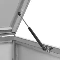 Abri pour quatre poubelles 276,5x77,5x112,5 cm Inox