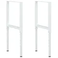 Cadres d'établi réglables 2 pcs Métal 55x(69-95,5) cm Gris