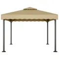 Chapiteau Taupe 3x3 m Aluminium et acier