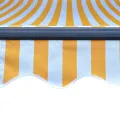 Auvent manuel rétractable avec LED 300x250 cm Jaune et blanc