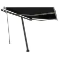 Auvent manuel rétractable avec LED 300x250 cm Anthracite