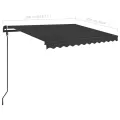 Auvent manuel rétractable avec LED 3x2,5 m Anthracite