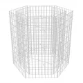 Lit surélevé à gabion hexagonale 100x90x100 cm