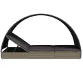 Transat 2 places avec toit rond gris 211x112x140 cm