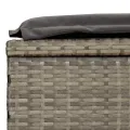 Transat 2 places avec toit rond gris 211x112x140 cm