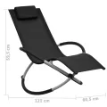 Chaise longue pour enfants Acier Noir