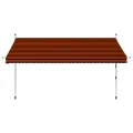 Auvent manuel rétractable 350 cm Orange et marron