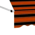 Auvent manuel rétractable 350 cm Orange et marron