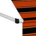 Auvent manuel rétractable 350 cm Orange et marron