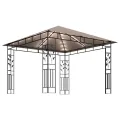 Tonnelle avec moustiquaire et lumières Led 3x3x2,73 m Taupe
