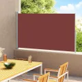 Auvent latéral rétractable de patio 180x300 cm Marron