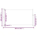 Auvent latéral rétractable de patio 180x300 cm Marron