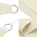 Voile de parasol tissu oxford triangulaire 4,5x4,5x4,5 m crème