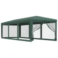 Tente de fête avec 8 parois latérales en maille Vert 3x9 m PEHD