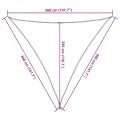 Voile d'ombrage 160 g/m² Noir 3,6x3,6x3,6 m PEHD