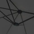 Parasol de jardin à double tête avec LED anthracite 449x245 cm