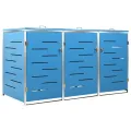 Abri pour trois poubelles 207x77,5x112,5 cm Inox
