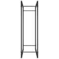Portant de bois de chauffage Noir mat 80x28x86 cm Acier