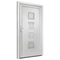 Porte d'entrée Blanc 98x200 cm PVC
