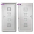 Porte d'entrée Blanc 98x200 cm PVC