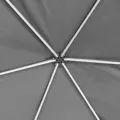 Chapiteau hexagonal avec 6 parois latérales Gris 3,6x3,1 m