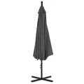 Parasol de jardin en porte-à-feux avec mât en acier anthracite